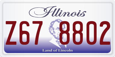 IL license plate Z678802