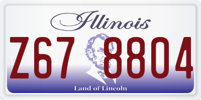 IL license plate Z678804