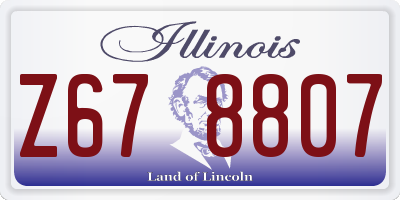 IL license plate Z678807