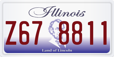 IL license plate Z678811