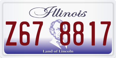 IL license plate Z678817