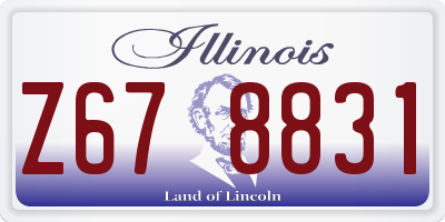 IL license plate Z678831