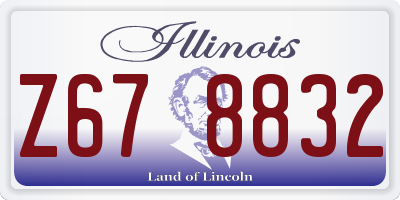 IL license plate Z678832