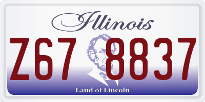 IL license plate Z678837