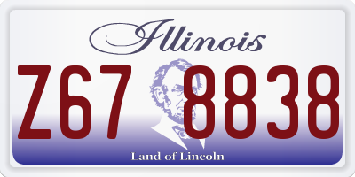 IL license plate Z678838