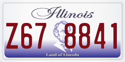 IL license plate Z678841