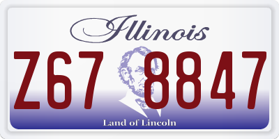 IL license plate Z678847