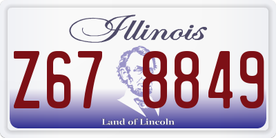 IL license plate Z678849
