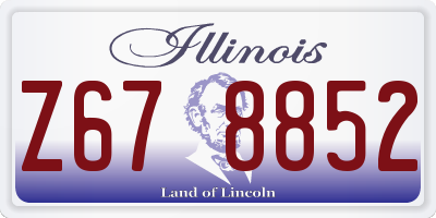 IL license plate Z678852