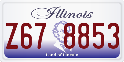 IL license plate Z678853