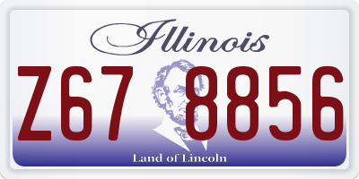 IL license plate Z678856