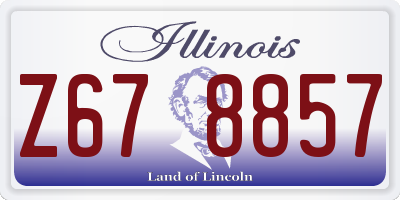 IL license plate Z678857