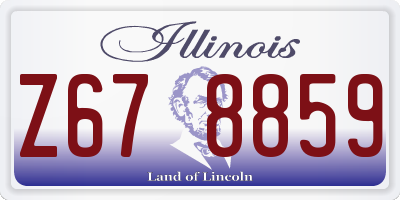 IL license plate Z678859