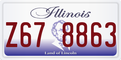 IL license plate Z678863