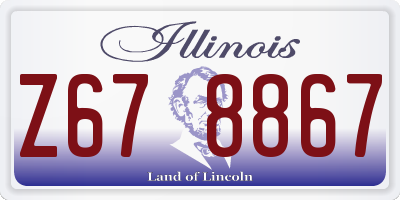 IL license plate Z678867