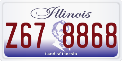 IL license plate Z678868