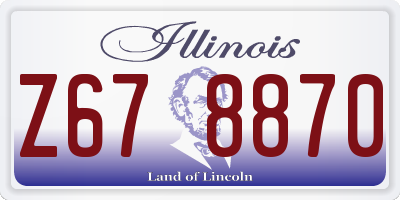 IL license plate Z678870