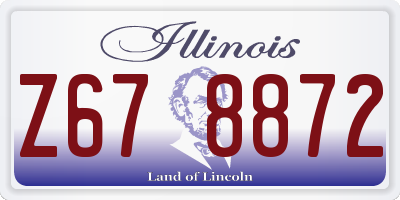 IL license plate Z678872