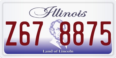 IL license plate Z678875