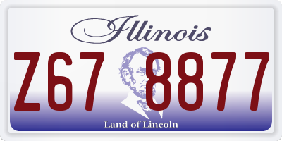 IL license plate Z678877