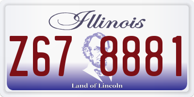 IL license plate Z678881