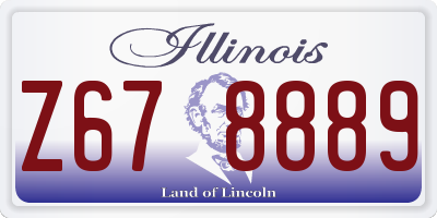 IL license plate Z678889