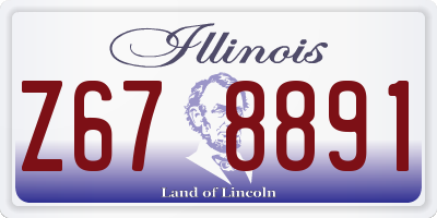 IL license plate Z678891