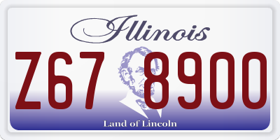 IL license plate Z678900