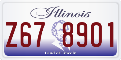 IL license plate Z678901