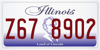 IL license plate Z678902