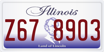IL license plate Z678903