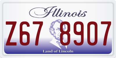 IL license plate Z678907
