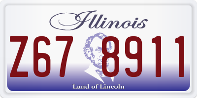 IL license plate Z678911