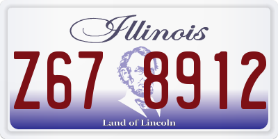 IL license plate Z678912