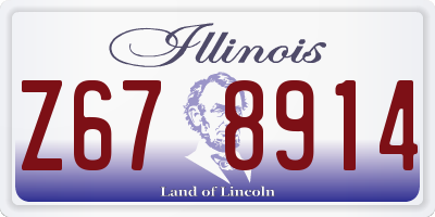 IL license plate Z678914