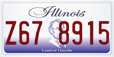 IL license plate Z678915
