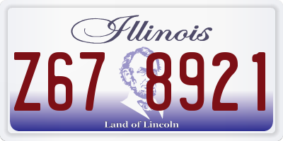 IL license plate Z678921