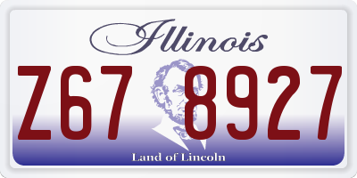 IL license plate Z678927
