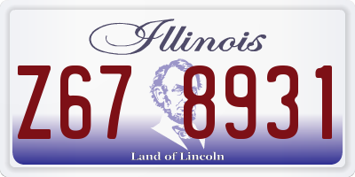 IL license plate Z678931