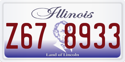IL license plate Z678933