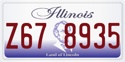 IL license plate Z678935