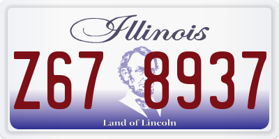 IL license plate Z678937