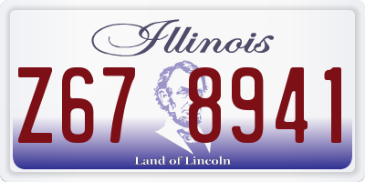 IL license plate Z678941
