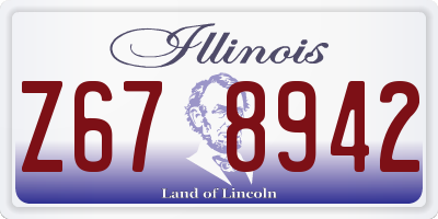 IL license plate Z678942