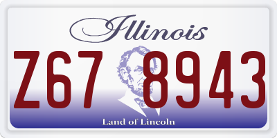 IL license plate Z678943