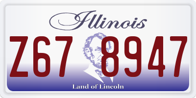 IL license plate Z678947