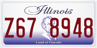 IL license plate Z678948