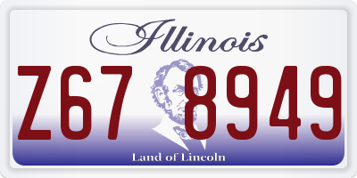 IL license plate Z678949