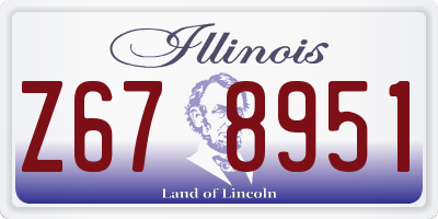IL license plate Z678951