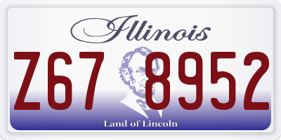 IL license plate Z678952